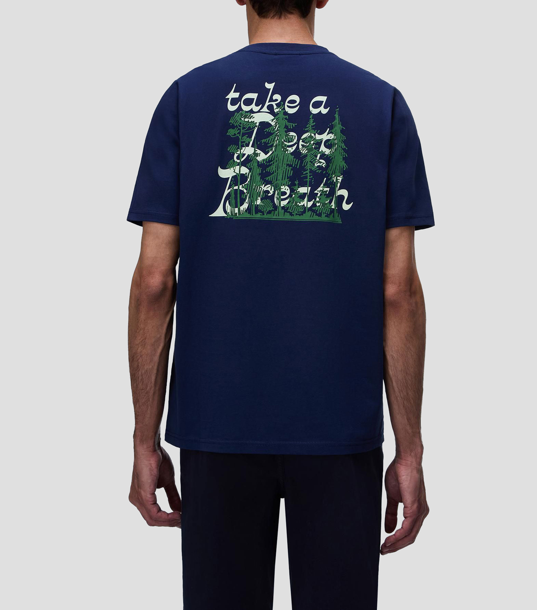 Playera cuello redondo manga corta estampada Hombre